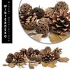 com-four® 6x Christmas decorations in a bag with cones, twigs,