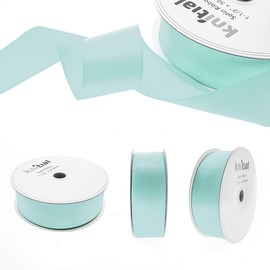 Knitial Satin Baby Blue Ribbon 1-1/2 inch x 50 Yards Double Face for Gift Wrapping and Crafts