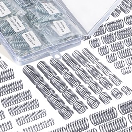 40 Different Sizes Compression Springs Assortment Kit, Stainless Steel Springs, Spring Assortment for Shop and Home Repairs, 200 Pcs with Individual Bags