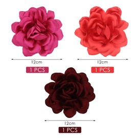OAOSDH 3 Pieces Simulated Flower Brooch, Elee Hair Accessories, Classic Design Brooch, Clothing Decorative Brooch, Party Clothing Accessories