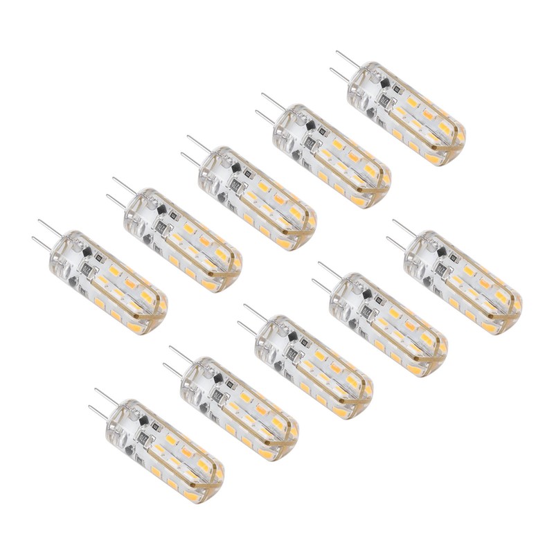 10pcs G4 LED Bulb 1.5W DC12V Warm White 3000K 110LM