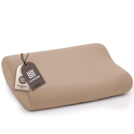 Luxoon Cushion Cover for Health Pillow - 95% Cotton / 5% Elastane, Breathable and Skin-friendly, Washable, for Comfort and Hygiene, Pack of 1, 30-45 x 50-65 cm, Sand