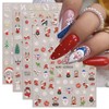 JMEOWIO 3D Nagelsticker Weihnachten Schneeflocke süß Nail Art Sticker Selbstklebend