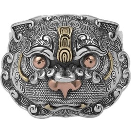 MayiaHey FENG Shui PIXIU Ring MANI Amulet Lucky Wealth Buddhist Ring for Men Gothic Vintage Tiger Ring Punk Tiger Totem Ring Hip Hop Retro Rock Tiger Amulet Jewelry(9)