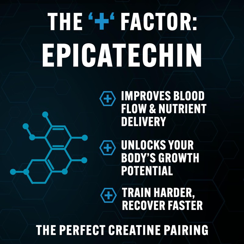 PEScience TruCreatine+ Creatine Monohydrate Powder Plus Epicatechin, Micronized Creapure Creatine