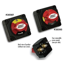 WirthCo 20387 Battery Doctor Mini Master Rotary Dial Disconnect Switch with On/Off Knob and Bottom Cover