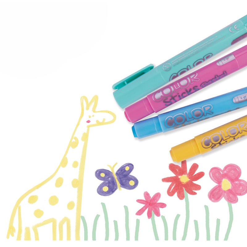 APLI Kids 18881 - Colour Sticks Pastel Colours - Solid