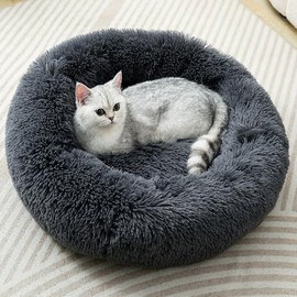Fhodigogo Dog Bed Doughnut Bed Cats Cuddly Cushion for Dog Cushion Dog Cat Bed Dog Bed Cat Bed Small Dog Bed Round Dog Cushion for 10 kg