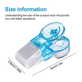 KEQAR Pack of 3 Tablet Squeezers, Small Tablet Squeezers, Mini Portable Pill Taker with Easy Portable Pill Box, Express for Travel, Pill Separator, Tablets Swallowing Aid