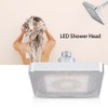 LED Shower Head, 6 Inch Rainfall Shower Head Bathroom Square
