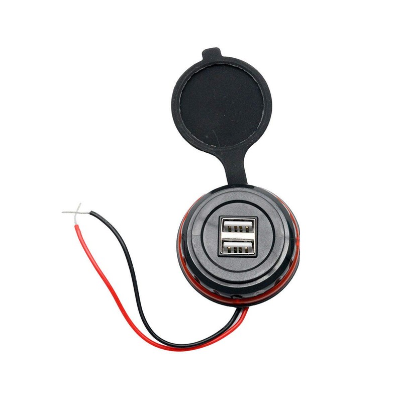 Riloer 12V 3.1A USB Car Charger Adapter 2 Port Socket