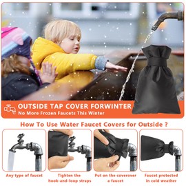Outdoor Tap Covers for Winter 2Pack Outside Tap Cover Frost Protector Garden Tap Cover for Outdoor Taps Thermal Faucet Covers Insulated Protector Your Tap from Freezing Bursting