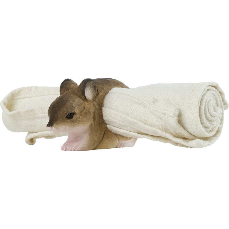 Wildlife Garden WG4567 Napkin Ring Mouse - Hand Carved Wooden