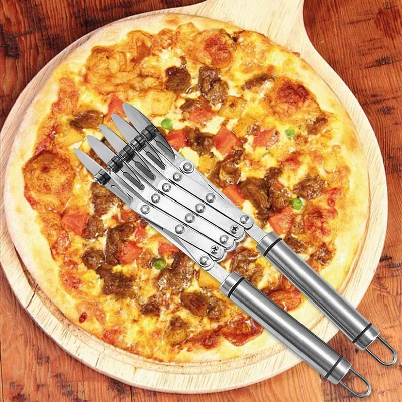 Pizza Wheel Cutter with 5 Wheels and Handle, Pizza Cutters