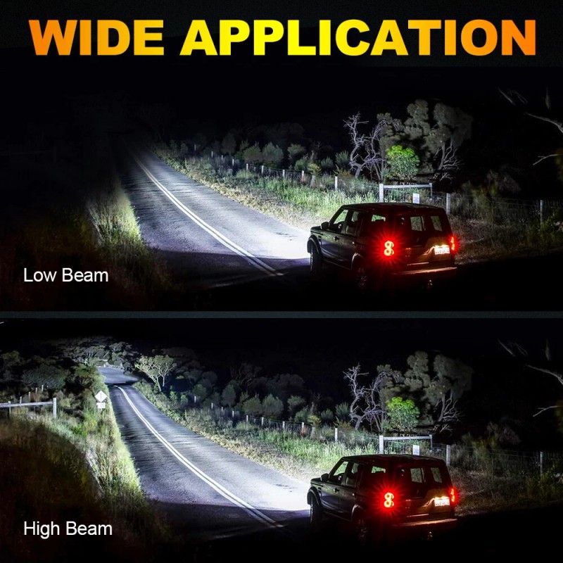 BraveWAY 4PCS 4X6" LED Headlights DOT Approved with High Low