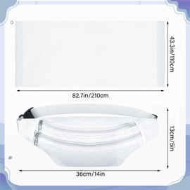 Suhine 14 Pcs Men's Ihram Set for Hajj and Umrah, Islamic Ahram Ehram Towel Umrah Haji Waist Belt Kufi Hat and 10 Pins, Free Size, Mainly White, 43.3 x 82.7 inches / 110 x 210 cm