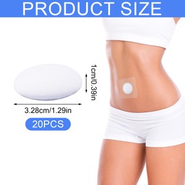 20pcs Castor Oil Replacement Cotton, Organic Castor Oil Belly Button Patches Single Use Compress Wrap Highly Absorbent Cotton Accessories for Belly Button