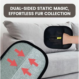 Pet Hair Remover Glove, Electrostatic Pet Hair Remover Glove, Cat & Dog Grooming Glove, Upgraded Fur Removal Tool for Furniture, Carpet, Couch, Car Seat (2pcs)