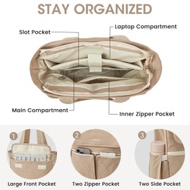 G4Free 2 in 1 Slim Tote Backpack, 15" Laptop Backpack Work Daypack for Women