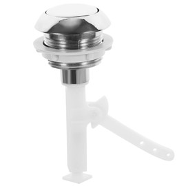 Angoily Toilet Push Button, Push Button Toilet Flush, Adjustable Toilet Water Tank Button, Replacement Toilet Flush Button (Silver), 11CM/4.32Inch
