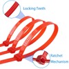 Aroono 250 Pack UV Resistant Red Zip Ties - Assorted