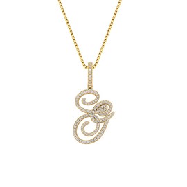 BLBLJERY G Gold Initial Necklaces for Women Initial Pendant Necklaces Bling Cubic Zirconia Initial Pendant Iced Out Letter Necklace