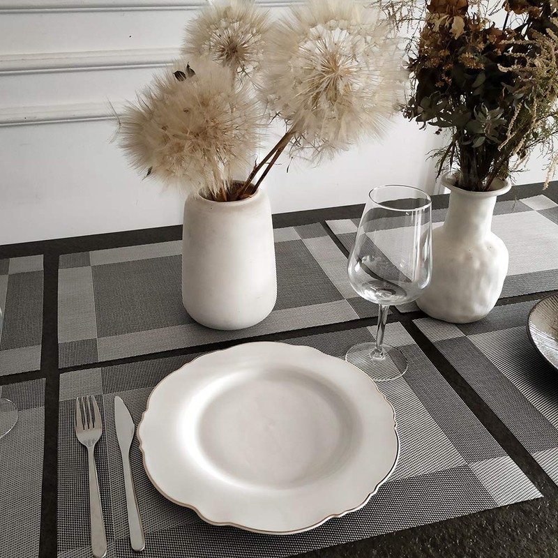 Neween Placemat with Compatible Coaster, Fine Weaving Insulation Placemat Set