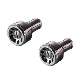LIVRE 5385 Fortessimo Knob, Single Item, Set of 2, Shimano and Daiwa Compatible, Brown (IP) & Titanium
