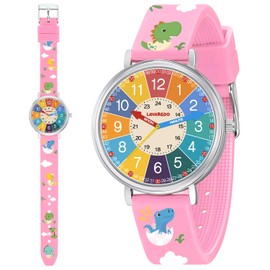Time Teacher Kids Watch for Children Girls Boys,Cartoon Waterproof Analog Watches for Girls Ages 3-12,Toddler First Watch with Quartz Movement,Educational Teaching Watch Gifts with Easy To Read Dial