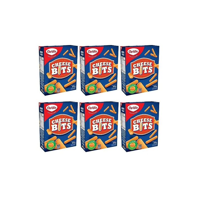 Christie Cheese Bits Snacking Crackers 200g/7oz, 6-Pack {Imported from Canada}