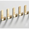 YANROO Gold Brass Hooks, J-Shaped Towel Robe Hook on Wall