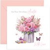 Old English Co. Auntie Birthday Card Floral - Bouquet Birthday