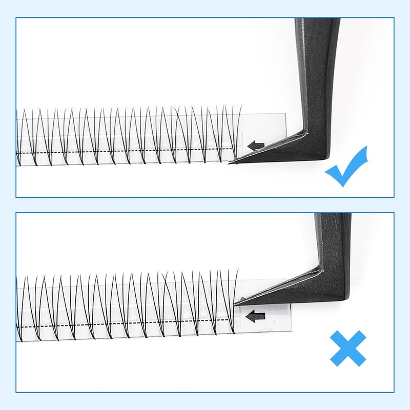 GEMERRY Ready-to-Use Fan Eyelashes, 3D Lashes, Volume, Individual Eyelashes, 0.07