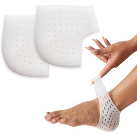 Feetly® Plantillas de Gel de Silicona Fascitis Plantar NUEVO MODELO - Protectores de Talón - Uso con Zapatos Alivian el Dolor - Insertos -Almohadilla Ortopedica - Taloneras Espolon Calcaneo Un Par