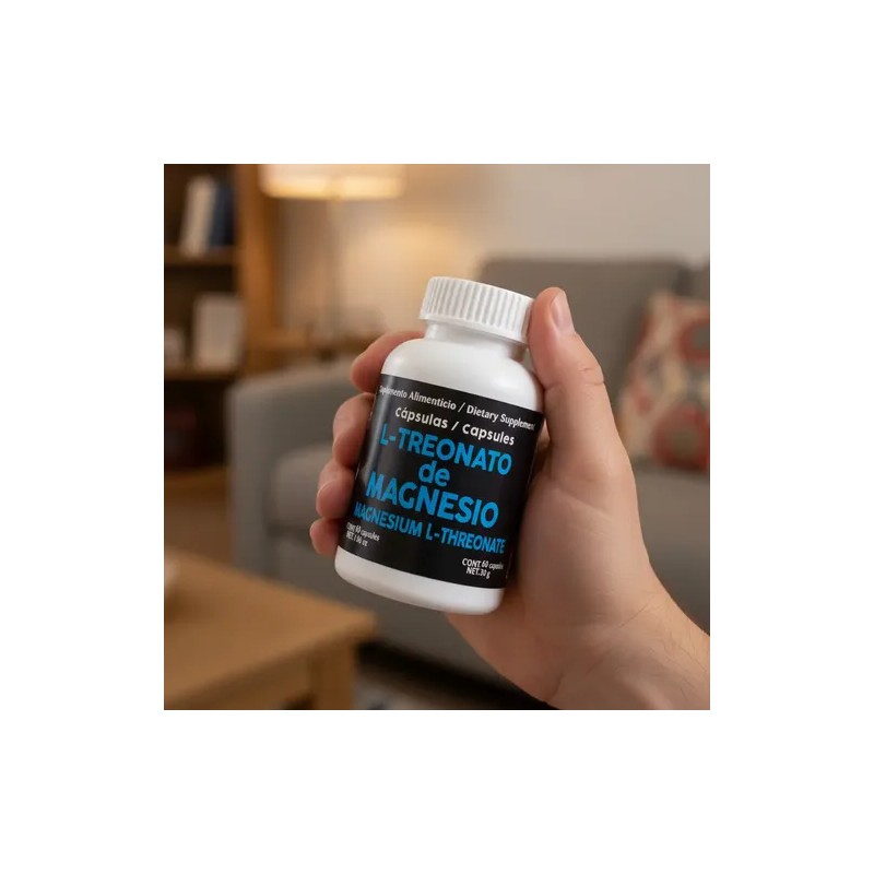 L-Treonato de Magnesio 60 Cápsulas Magnesium L-Threonate Supplement, 60 Caps