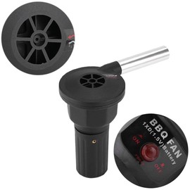 MAGT Mini Blower, Mini Grill Fan - Portable Handy Fan for Air Grills - Ideal for Reviving Coals for Outdoor Barbecues, Camping Equipment or Travel (Color : Black)