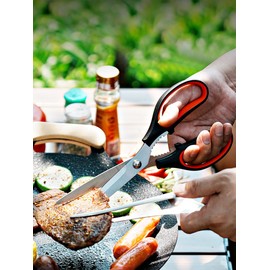 Kitchen Scissors Food Clips and BBQ Brushes Set, Kitchen Scissors for Chicken,Meat,Fish,Sharp Kitchen Shears with Sharp Edge,Stainless Steel Cooking Scissors for Thanksgiving Christmas