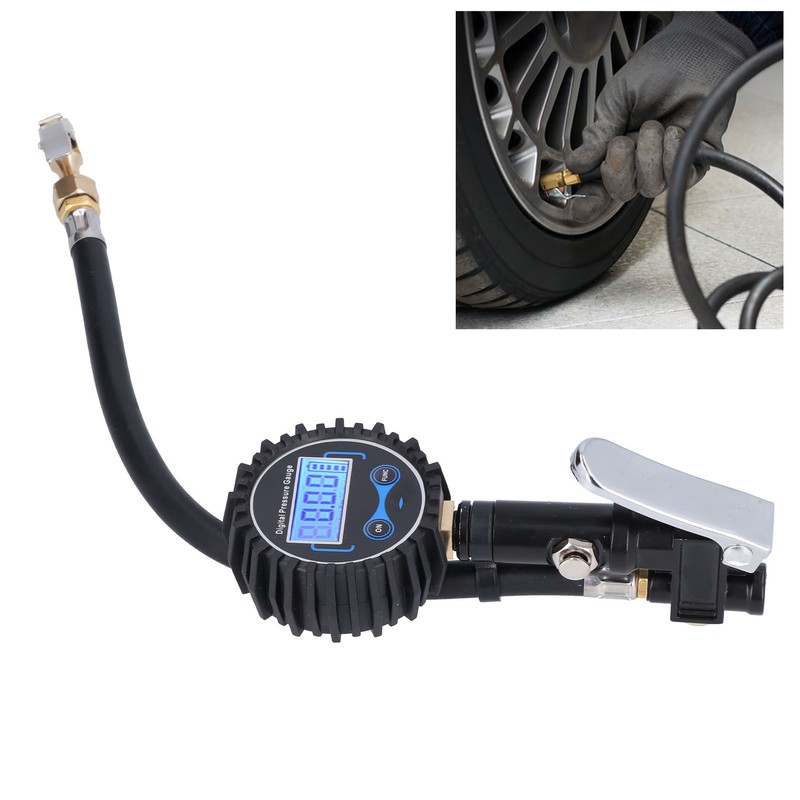 300PSI Tire Inflator Meter LCD Digital Display Inflation Pressure Gauge