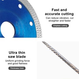 4.5 Inch Super Thin Tile Saw Blade, Diamond Blade for Angle Grinder, Dry Wet Tile Blade for Ceramic Tile, Concrete, Granite Cutting (Blue X10)