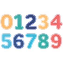 Numbers 0-9 Jumbo Wall Cutouts, by Renewing Minds, 20 Pieces