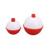 50PCS Ball Shaped Fishing Float Plastic White Red 2 Specifications