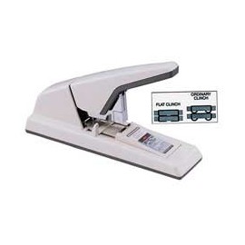 Max USA Corp Products - Stapler, Flat Clinch Heavy-Duty, 75 Sh Cap, 3-1/4"x12"x7", Gray - Sold as 1 EA - Heavy-duty Flat Clinch Stapler staples two to 75 sheets. Papers stack neat and flat. Offers ultra light touch closing action, one-touch quick loading