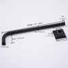 SEABEFORE 16" long sweep shower arm Wall Mounted Black shower