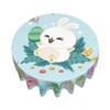 Mantel redondo, de Pascua con diseño de conejo de primavera,