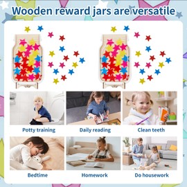 2 Pack Magnetic Reward Jar for Kids, Magnetic Star Reward Jar for Classroom, Behavior Management Classroom Tools, Reward Jar System for Classroom Home, Magnetic Reward Jar for Classroom Board