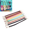 10Pcs Leather Bag Handles 12.2in Long 0.4in Wide Cattlehide Metal