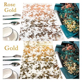Zayookey Polyester Table Runner, Openwork, Scandinavian Style, Elegance, Concise, Stylish, Modern, Interior, Table Decoration, Gold, Champagne, Glitter, Home and Restaurant Placemat (Gold, 1 Roll)