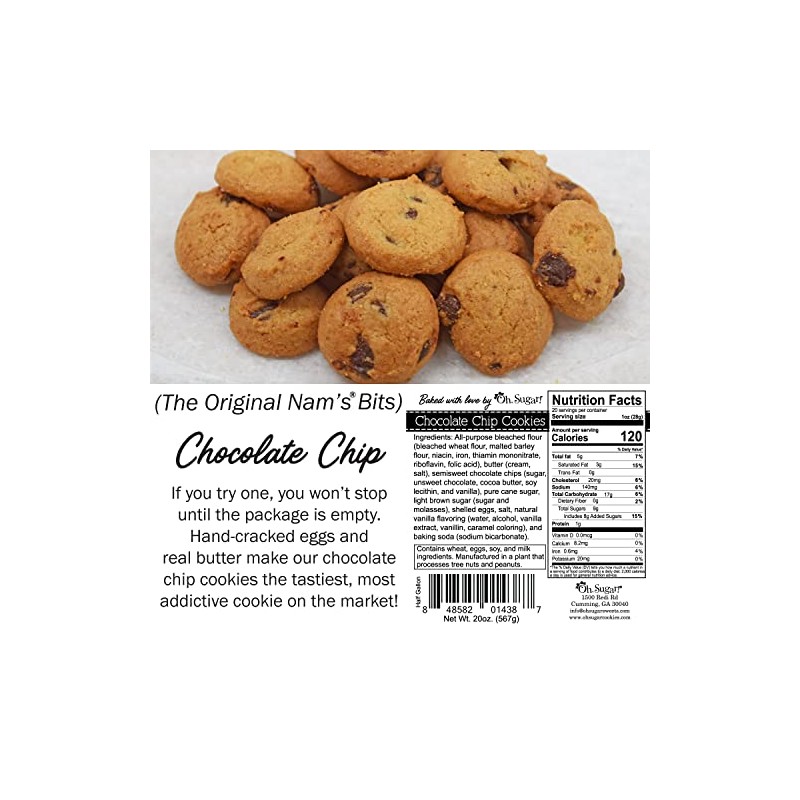 Nam's Bits Chocolate Chip Cookies - Enjoy Half Gallon Jar