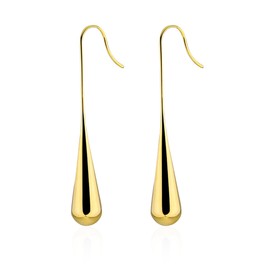 Seakuur Long Gold Earrings Dangle Drop Earrings For Women Fashion Simple Teardrop Big Earrings Gift (Gold)