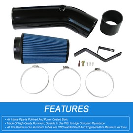 Oiled Cold Air Intake 7.3 Diesel Kit Air Intake Pipe With Oiled Filter Replacement For Ford F250 F350 F450 Super Duty 7.3L Power stroke Diesel 1999.5-2003 (1999.5-2003 F250 F350 F450 7.3L Diesel)